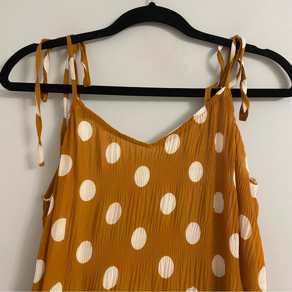 English Factory Golden Yellow Polka Dot Maxi Dress - Picture 6 of 7